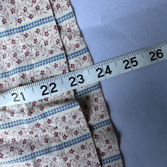 Vintage Oops Floral Print High Neck Peasant Blouse Ruffle Size Small 70s Cream - Picture 13 of 16